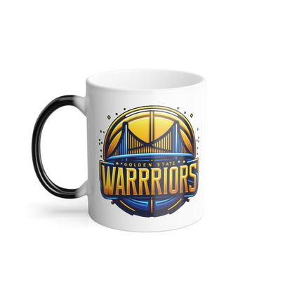 Color morphing ceramic custom Mug 11oz  (Golden State Warriors, NBA basketball team)