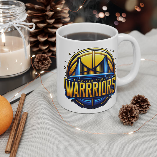 Mug with custom design 11oz, basketball lovers Cup (Golden State Warriors, NBA basketball team)