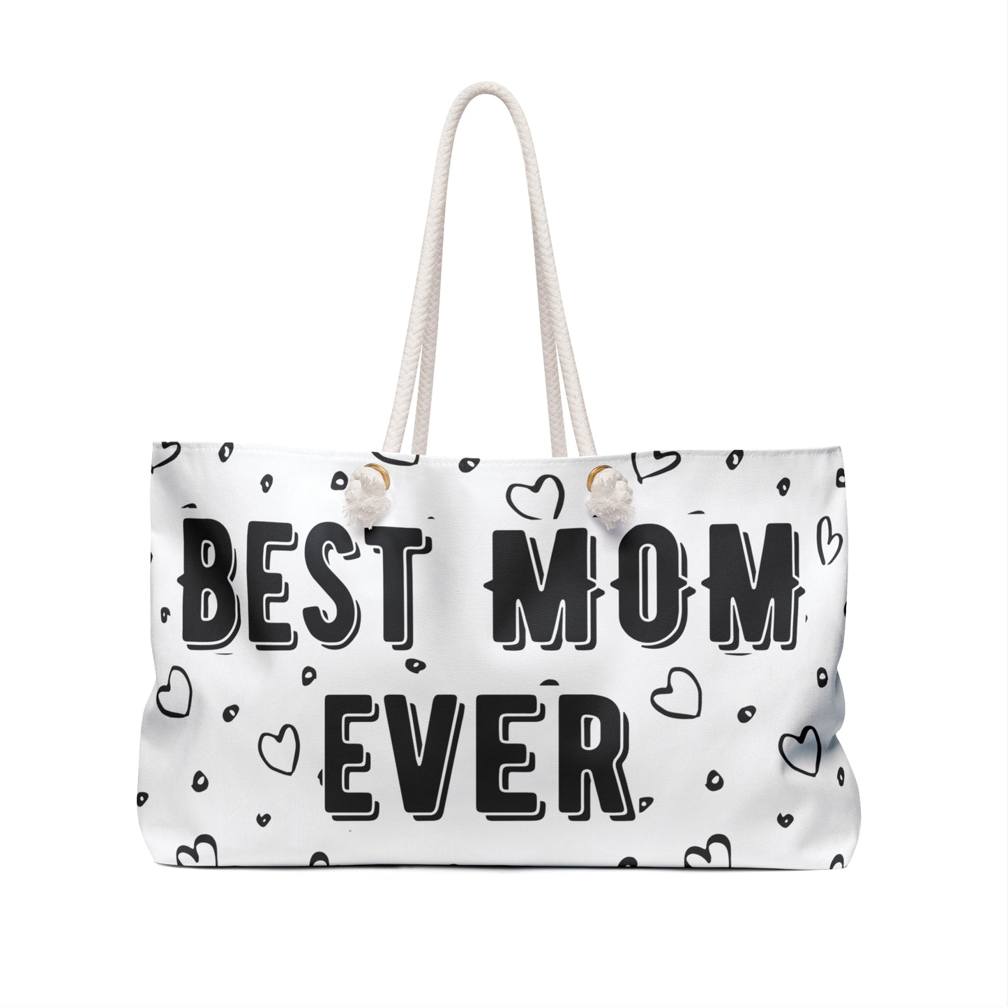 Personalized spacious Weekender Bag, Mother's Day, flower designs, Gifts for mom's day, custom mama bag (best mom ever)