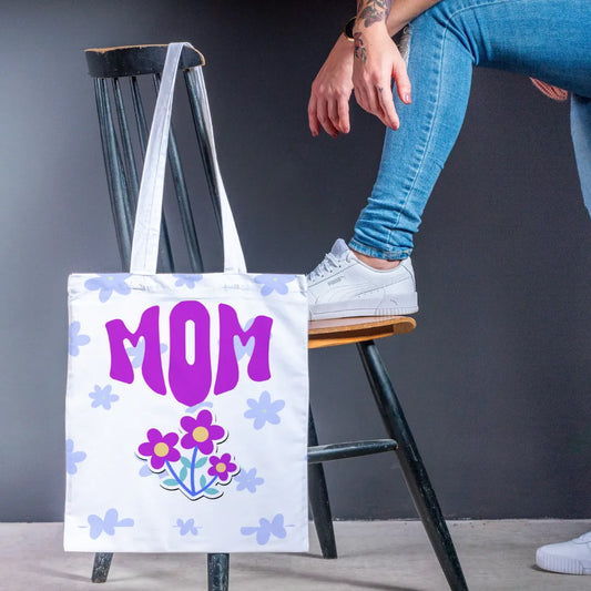 Personalized Tote Bag for daily use, gifts for mom, Mother's Day, Mother's Day Bags (flowers for mom)