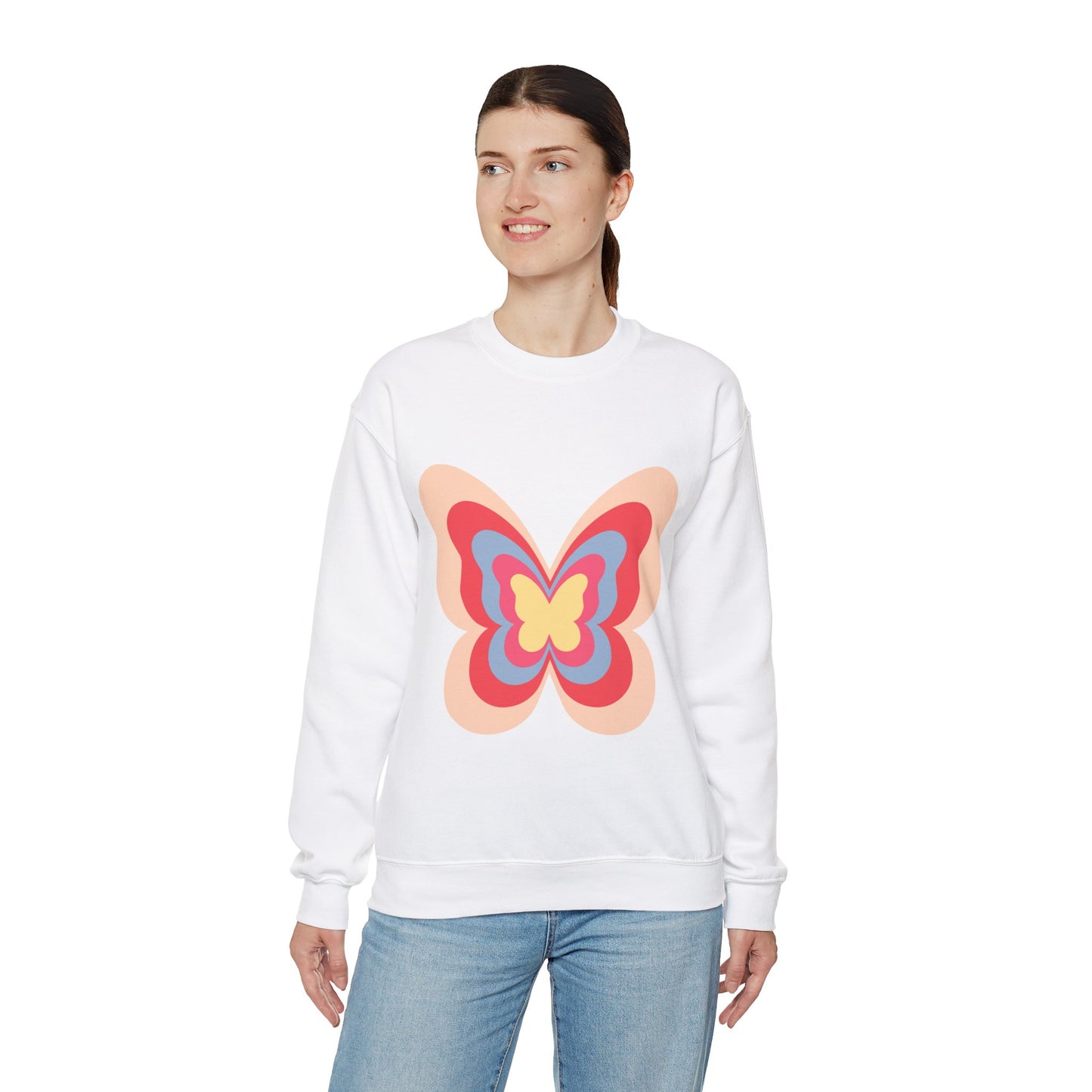 Personalized premium sweatshirt for mom, comfort and style, mother's day, gifts for mom's day, custom mama, butterfly design