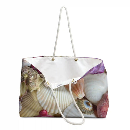 Spacious polyester Weekender Bag (Custom Seashells design)