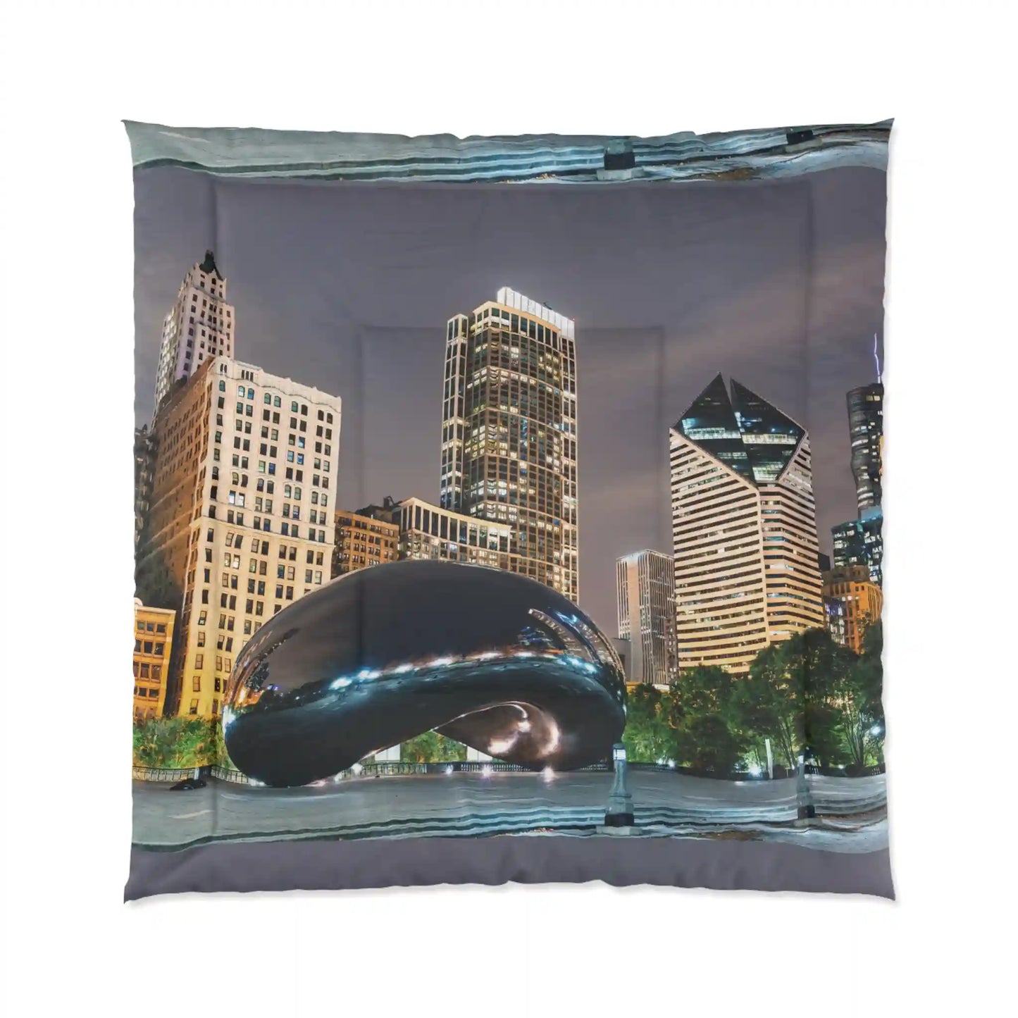 Comforter, quilting, laying, bed quilt  (Cloud Gate)