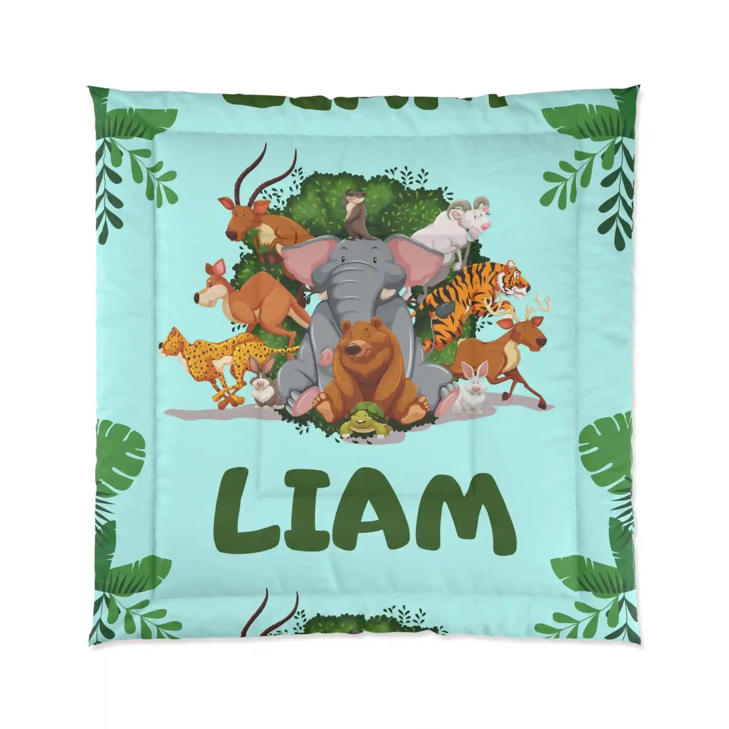 Comforter, quilting, laying, bed quilt (Liam) - Personalize with your name
