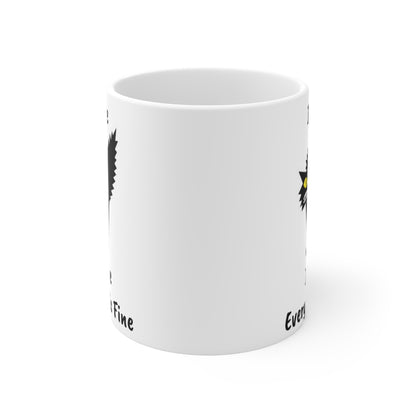Mug with custom design 11oz, Cup with meme, funny mug (Meme, fine cat)