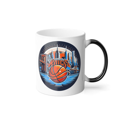Color morphing ceramic custom Mug 11oz  (New York Knicks, NBA basketball team)