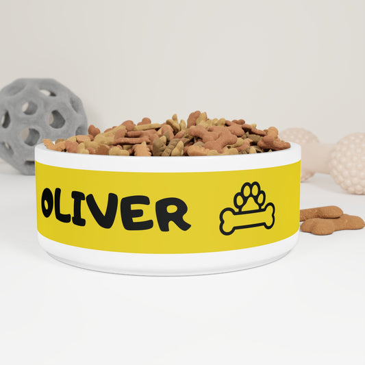 Personalized bowl for dogs and cats (Oliver)