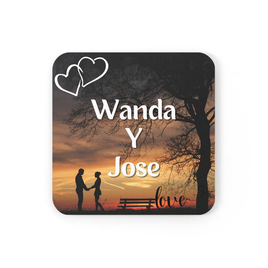 Non-slip premium cork coaster, furniture protection (Wanda y Jose)