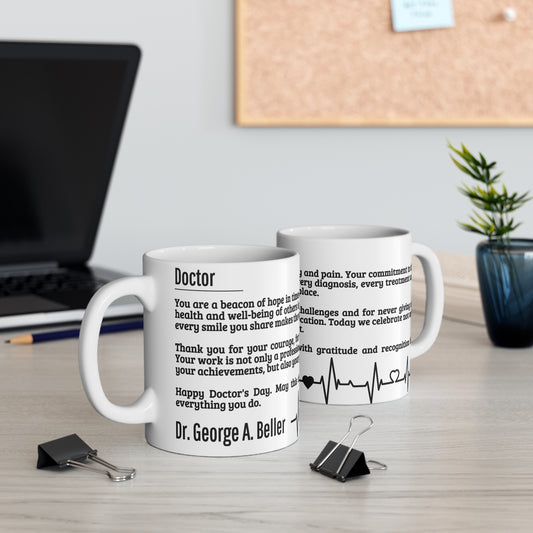 Mug with custom design 11oz, Cup for doctor, gift for doctors, doctor's day, personalized doctor gift.