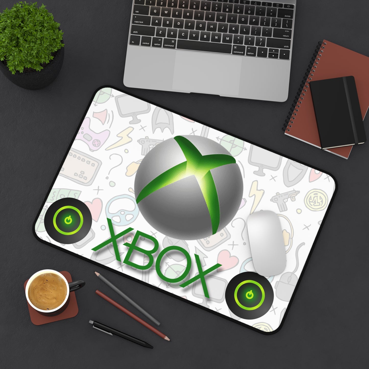 Multifunctional non-slip Desk Mat (Xbox, video games, gamer)