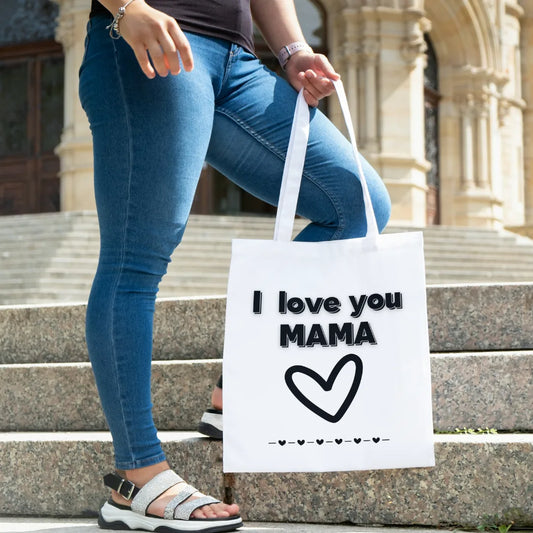 Personalized Tote Bag for daily use, gifts for mom, Mother's Day, Mother's Day Bags (I love you mama)