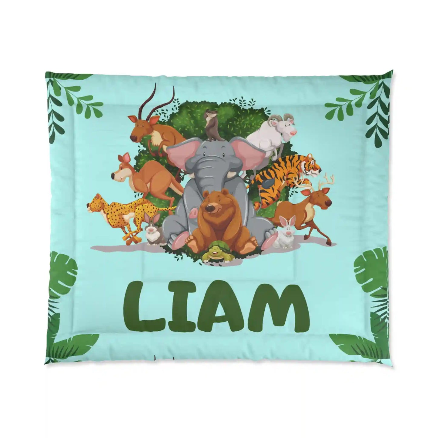 Comforter, quilting, laying, bed quilt (Liam) - Personalize with your name