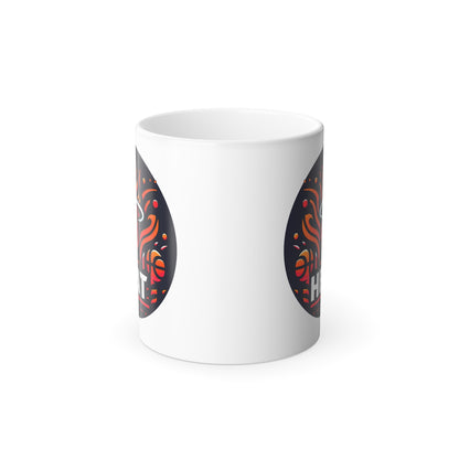 Color morphing ceramic custom Mug 11oz  (Miami Heat, NBA basketball team)