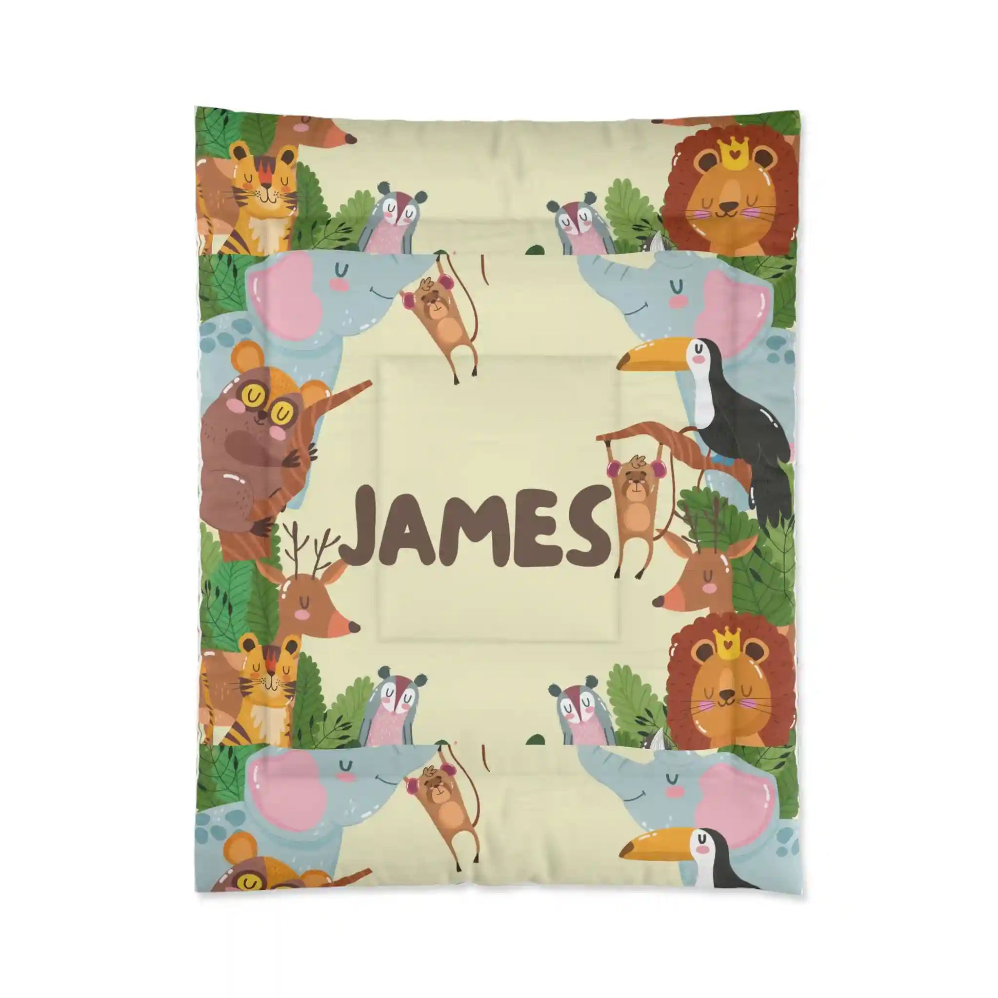 Comforter, quilting, laying, bed quilt (James) - Personalize with your name