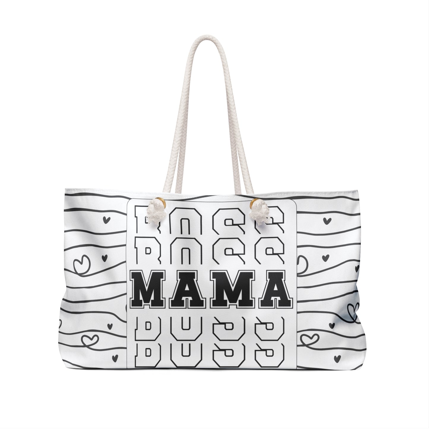 Personalized spacious Weekender Bag, Mother's Day, flower designs, Gifts for mom's day, custom mama bag (mama boss)