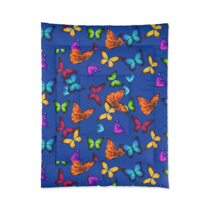 Comforter, quilting, laying, bed quilt  (Butterflies)