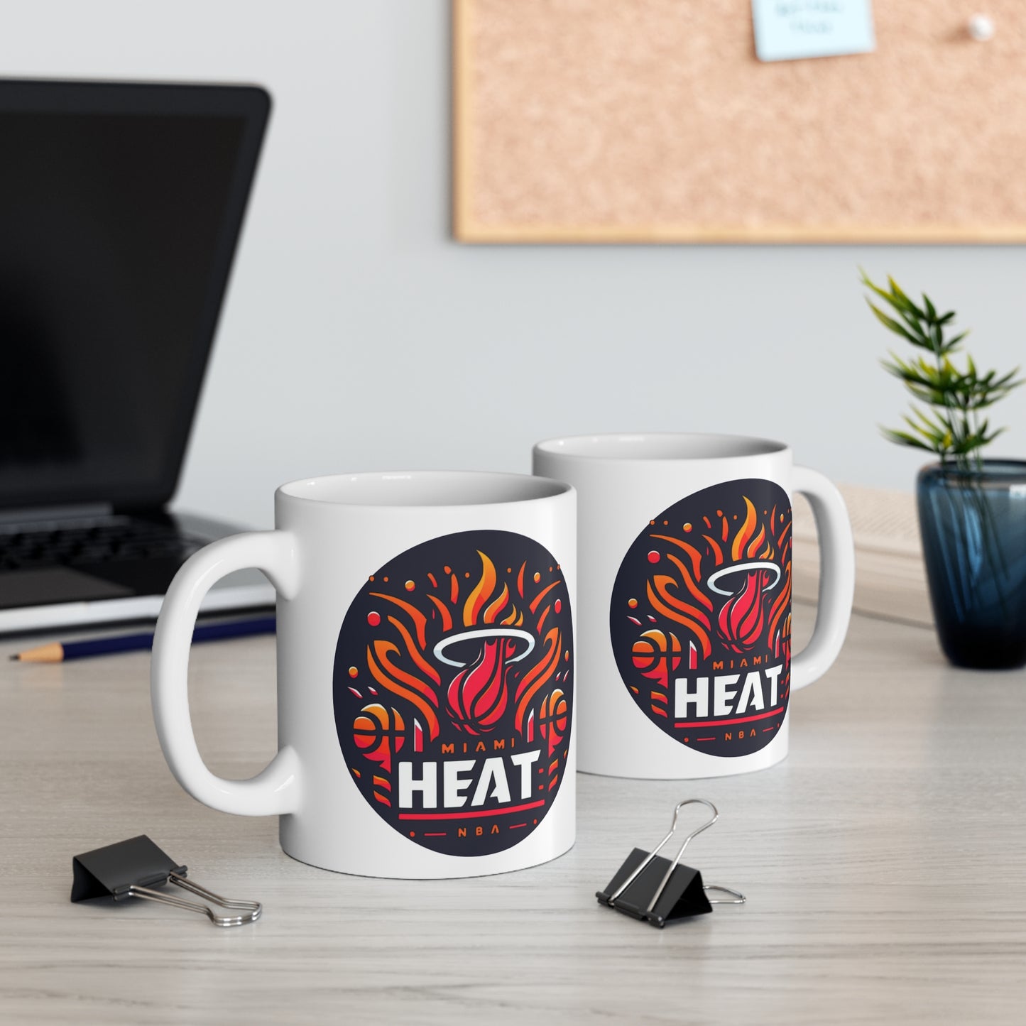 Mug with custom design 11oz, basketball lovers Cup (Miami Heat, NBA basketball team)