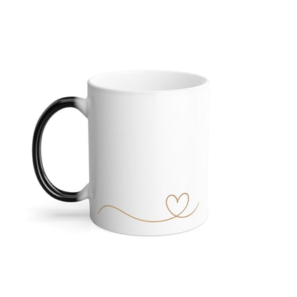 Color morphing ceramic custom Mug 11oz (Personalize with name and date)