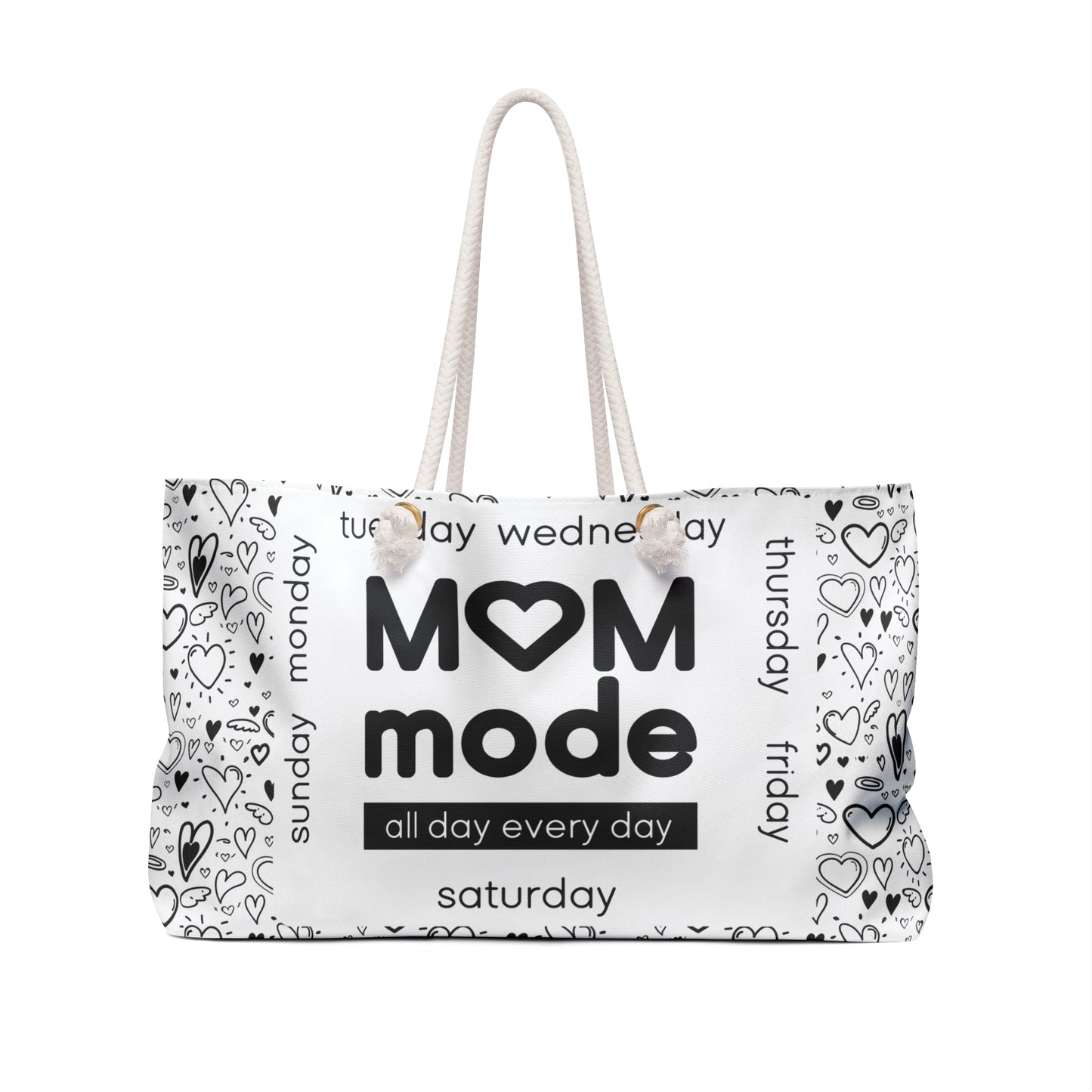 Personalized spacious Weekender Bag, Mother's Day, flower designs, Gifts for mom's day, custom mama bag (mom mode)