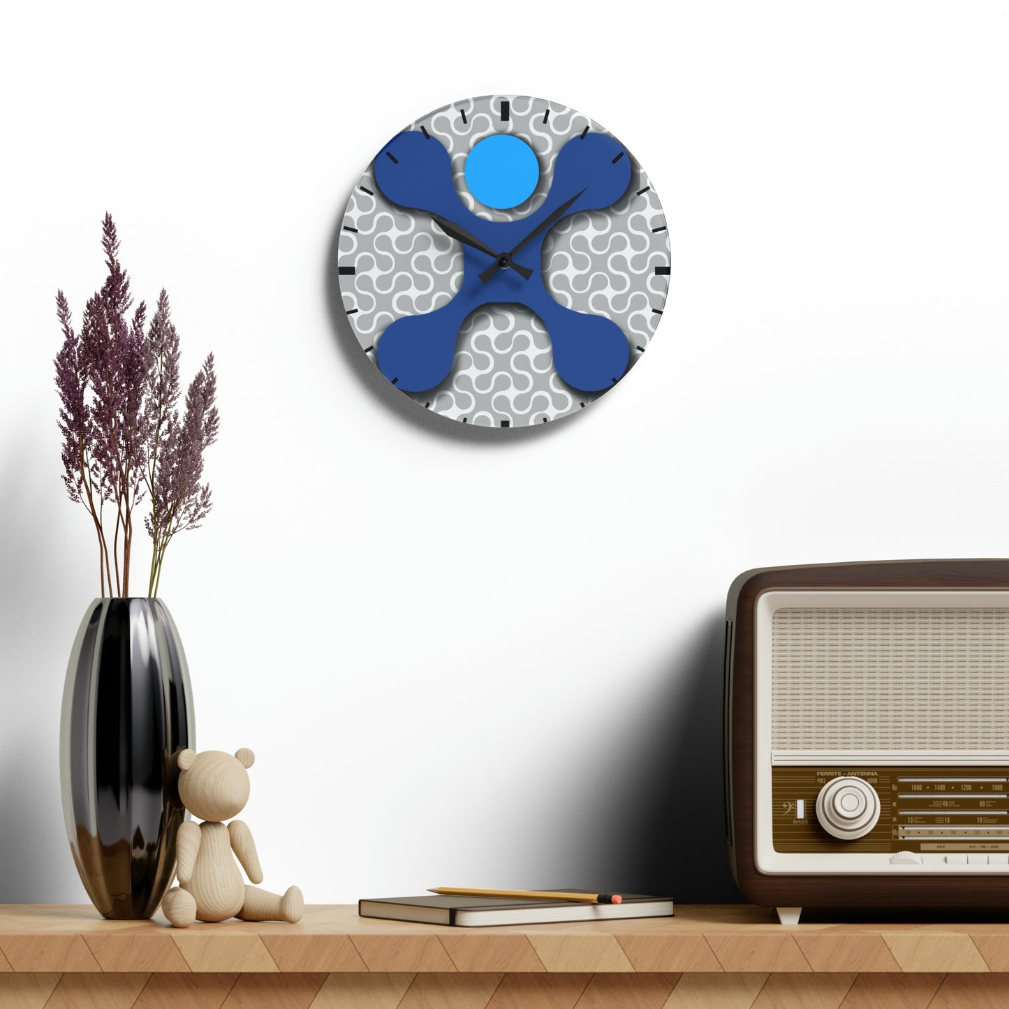 Contemporary acrylic wall Clock, modern timepiece for any space (X Gift)