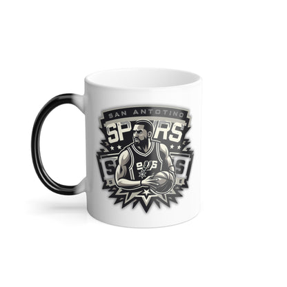 Color morphing ceramic custom Mug 11oz (San Antonio Spurs, NBA basketball team)