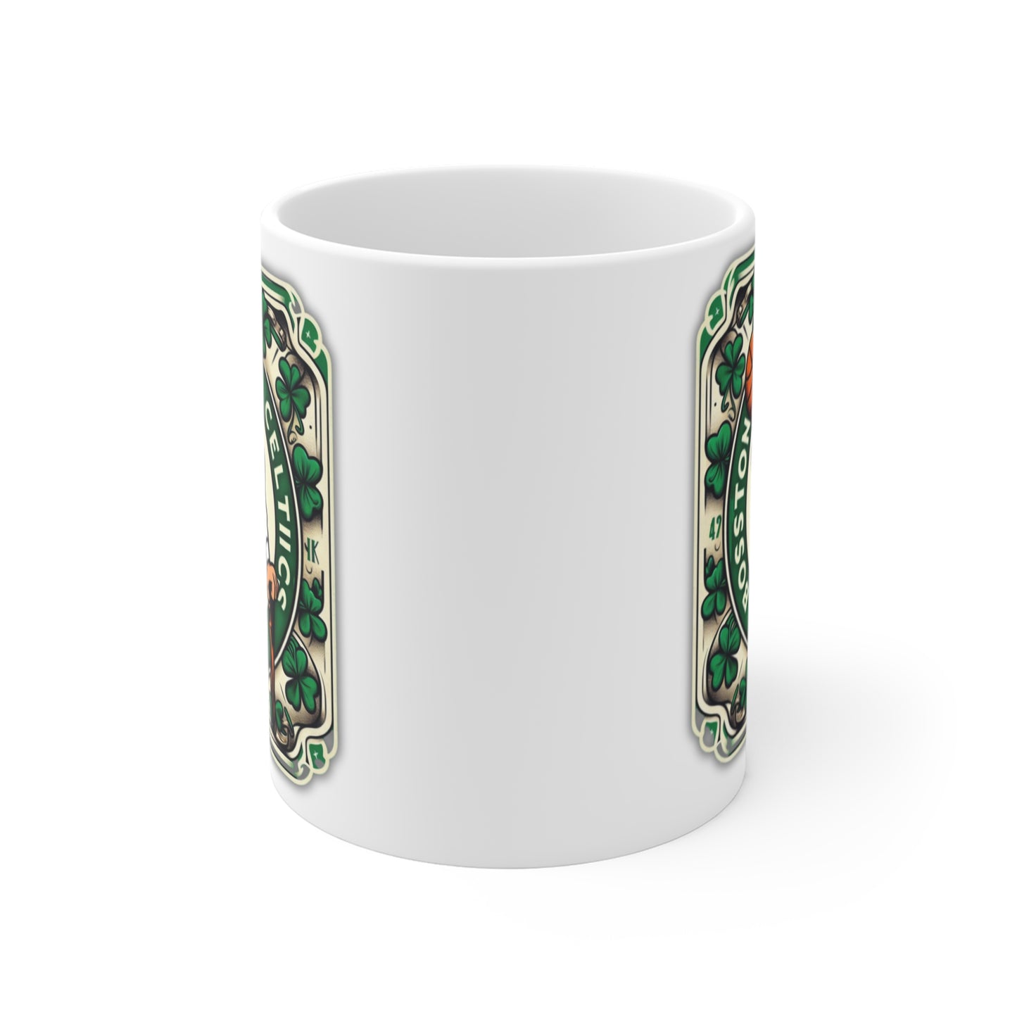 Mug with custom design 11oz, basketball lovers Cup (Boston Celtics, NBA basketball team)
