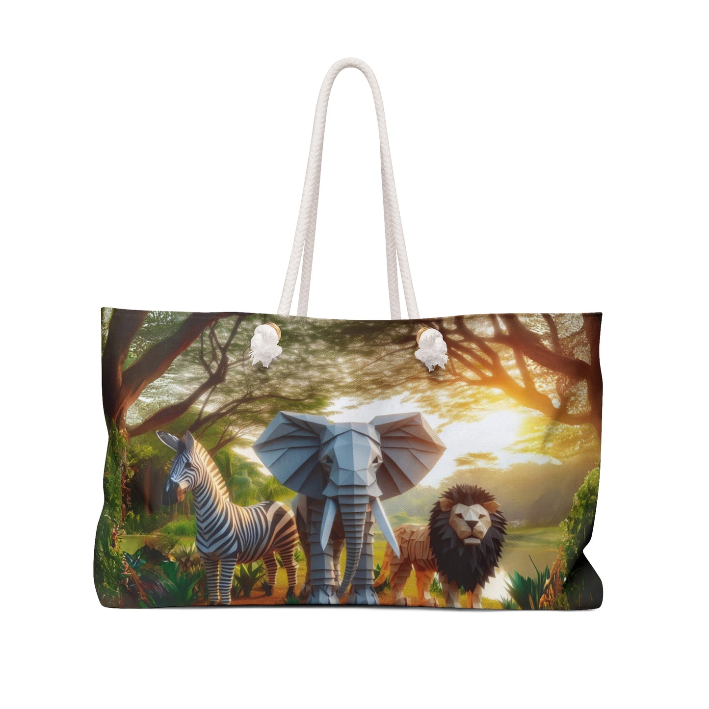 Spacious polyester Weekender Bag (Magic Jungle)