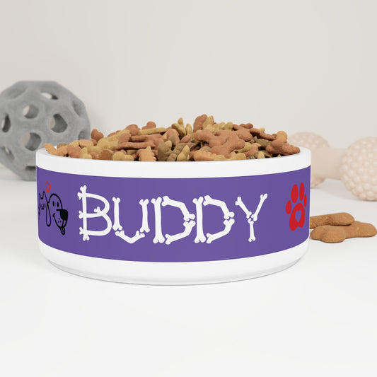 Personalized bowl for dogs and cats (Buddy)