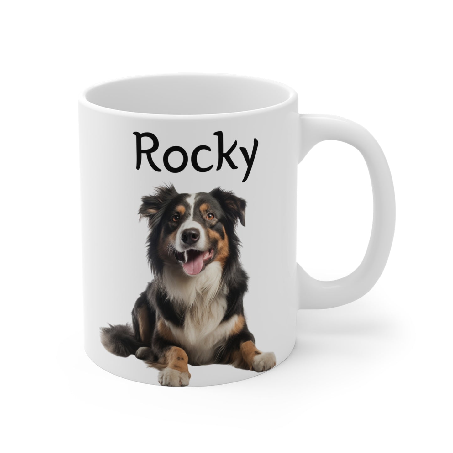 Mug with custom design 11oz, Pet Cup, custom gift with your pet (Rocky cat) (Rocky dog)