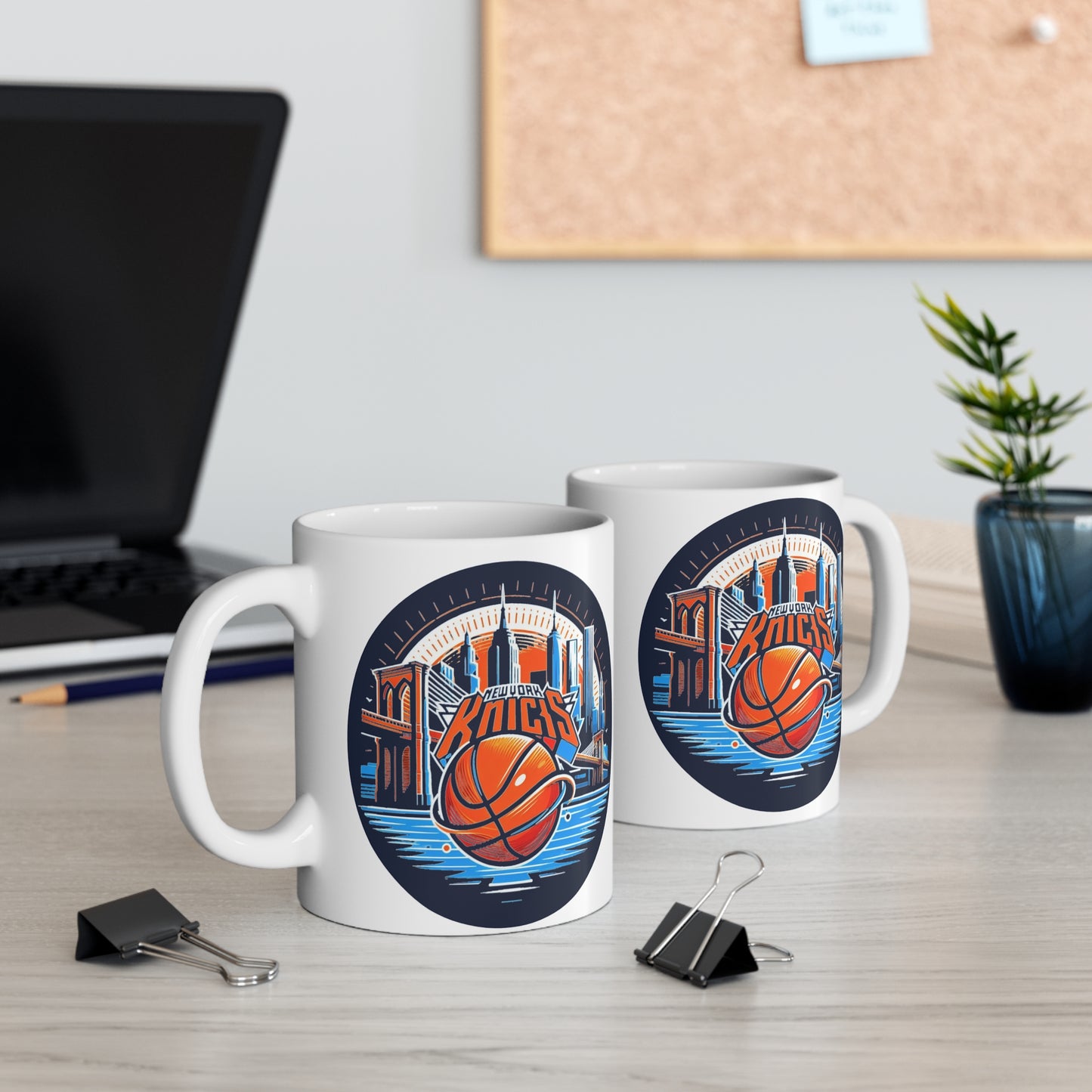 Mug with custom design 11oz, basketball lovers Cup (New York Knicks, NBA basketball team)