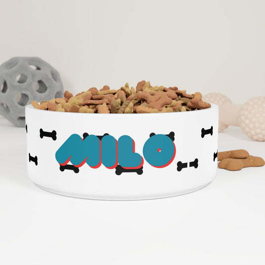 Personalized bowl for dogs and cats (Milo)