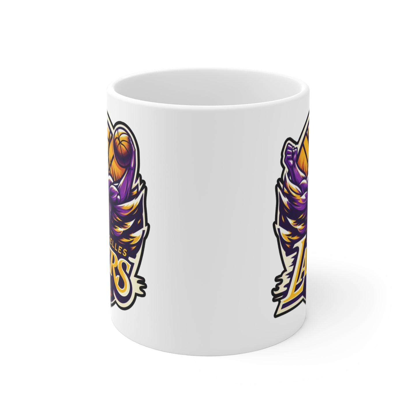 Mug with custom design 11oz, basketball lovers Cup (Los Angeles Lakers, NBA basketball team)