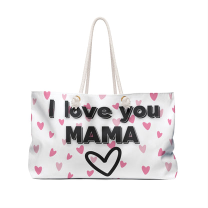 Personalized spacious Weekender Bag, Mother's Day, flower designs, Gifts for mom's day, custom mama bag (i love you mama)