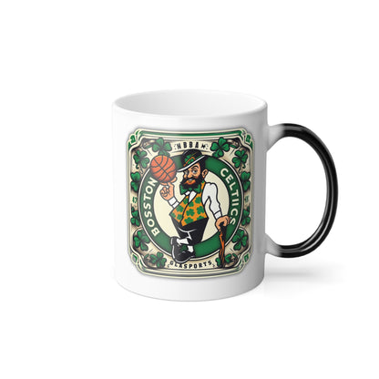 Color morphing ceramic custom Mug 11oz  (Boston Celtics, NBA basketball team)