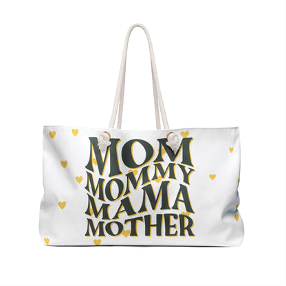 Personalized spacious Weekender Bag, Mother's Day, flower designs, Gifts for mom's day, custom mama bag (mom mommy)