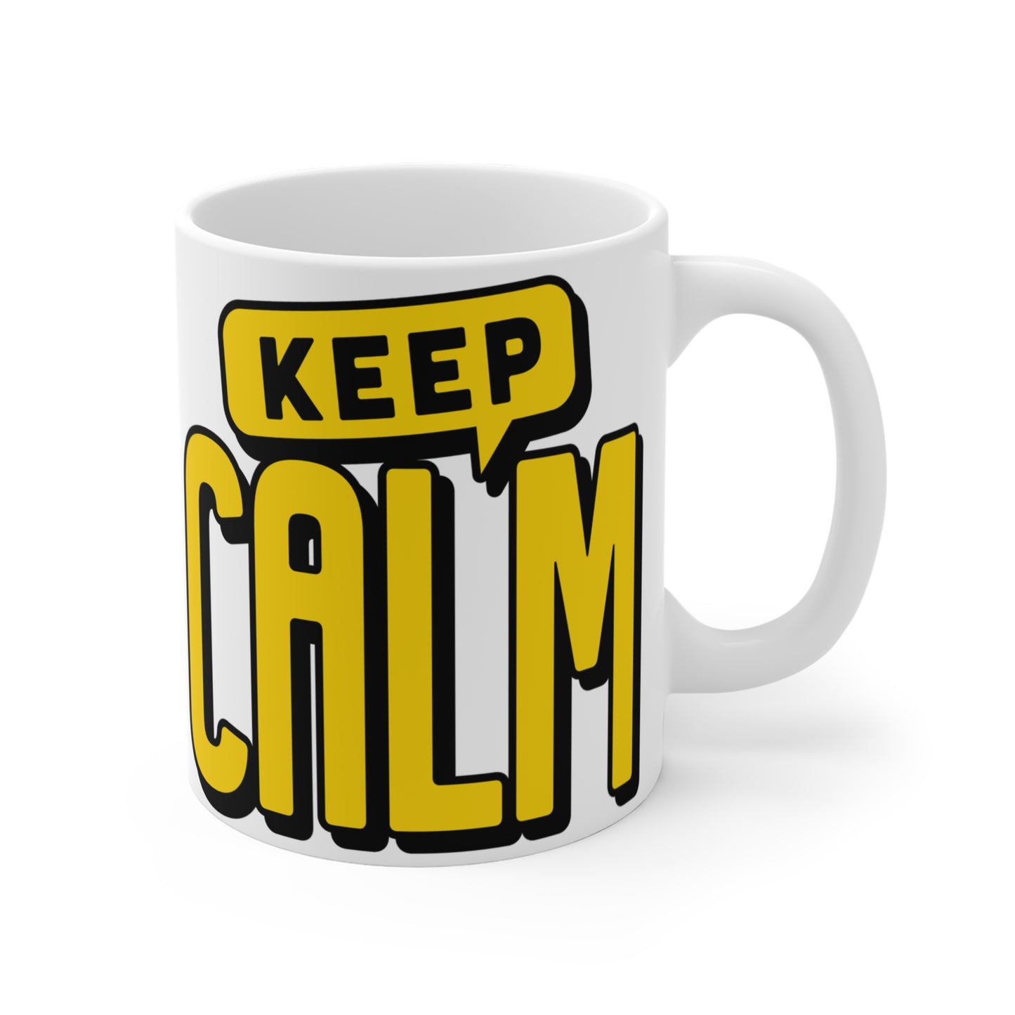 Mug with custom design 11oz, Cup with special phrase (Keep calm)