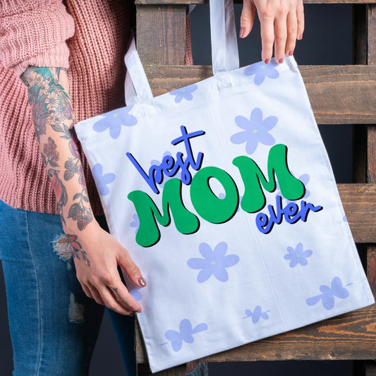Personalized Tote Bag for daily use, gifts for mom, Mother's Day, Mother's Day Bags (best mom ever)