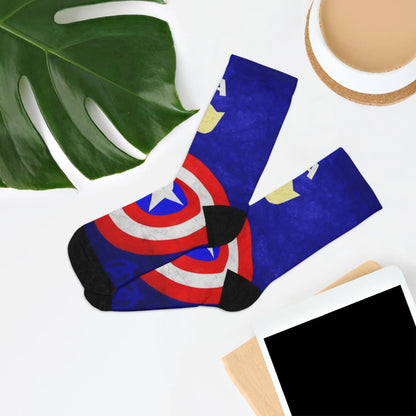 Recycled Poly Socks (Captain America)