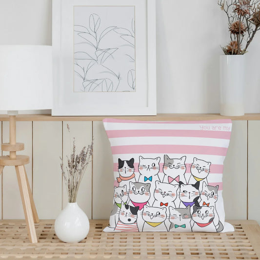 Modern and personalized cushion to decorate any space (Custom Cats design)