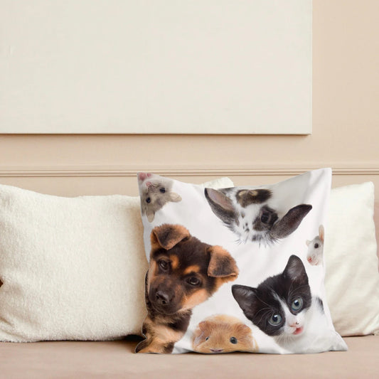 Modern and personalized cushion to decorate any space (Custom Pets design)