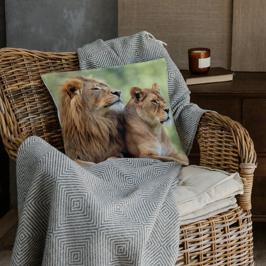 Modern and personalized cushion to decorate any space (Lions)