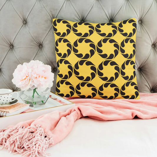 Square spun polyester decorative pillow (Custom pattern designs)