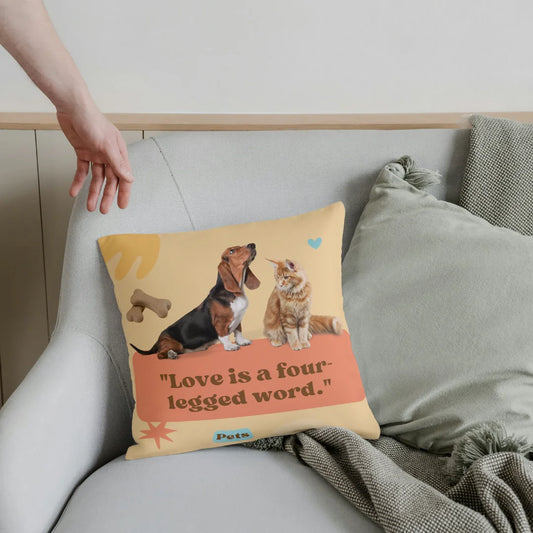 Modern and personalized cushion to decorate any space (Custom Pets design)