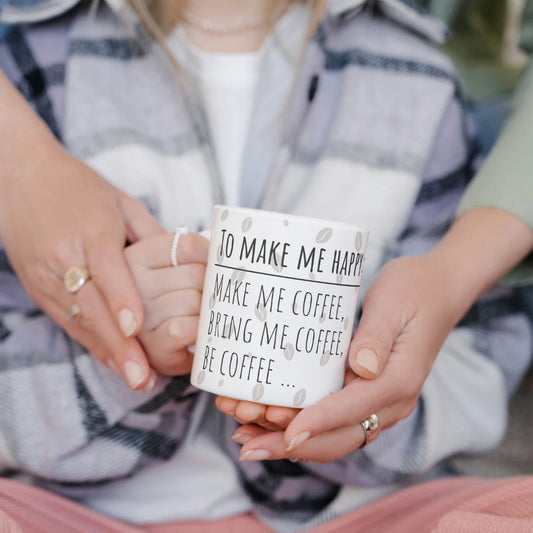 Mug with custom design 11oz, coffee lovers, personalized Cup, mama gifts. (Make me coffee)