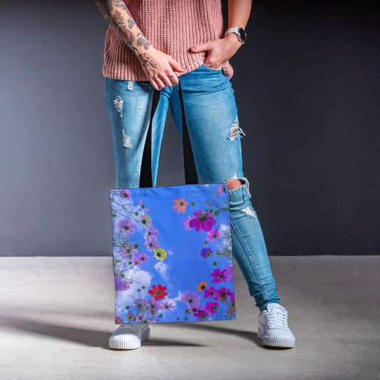 Personalized Tote Bag for daily use (Custom Flowers design)