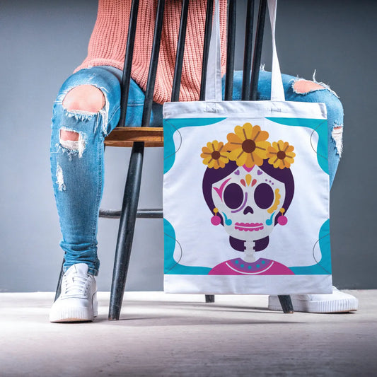 Personalized Tote Bag for daily use (Custom Catrina design)