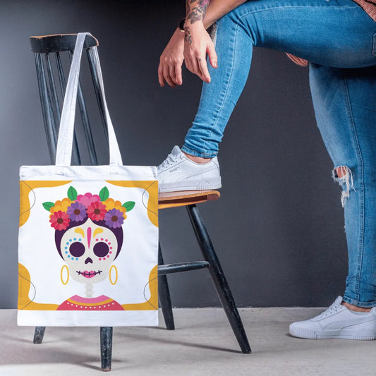 Personalized Tote Bag for daily use (Custom Catrina design)