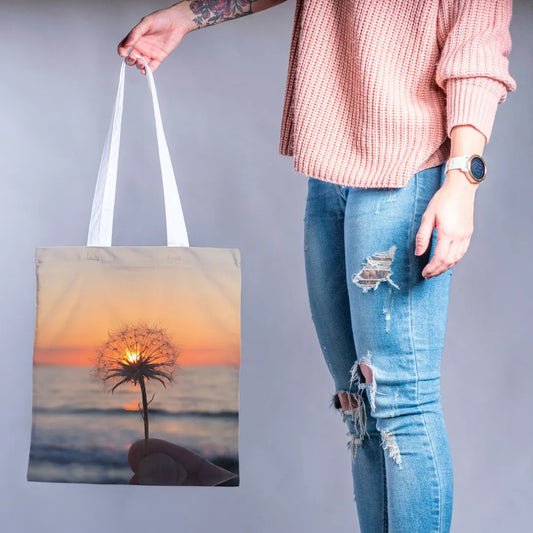 Personalized Tote Bag for daily use (Custom Sunset design)
