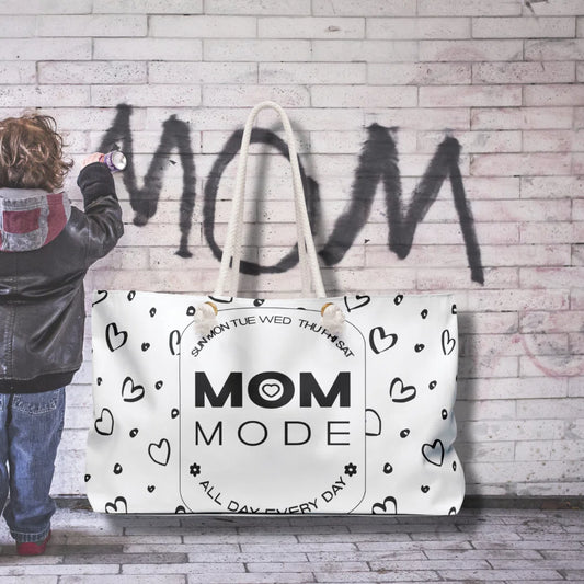 Personalized spacious Weekender Bag, Mother's Day, flower designs, Gifts for mom's day, custom mama bag (mom mode)