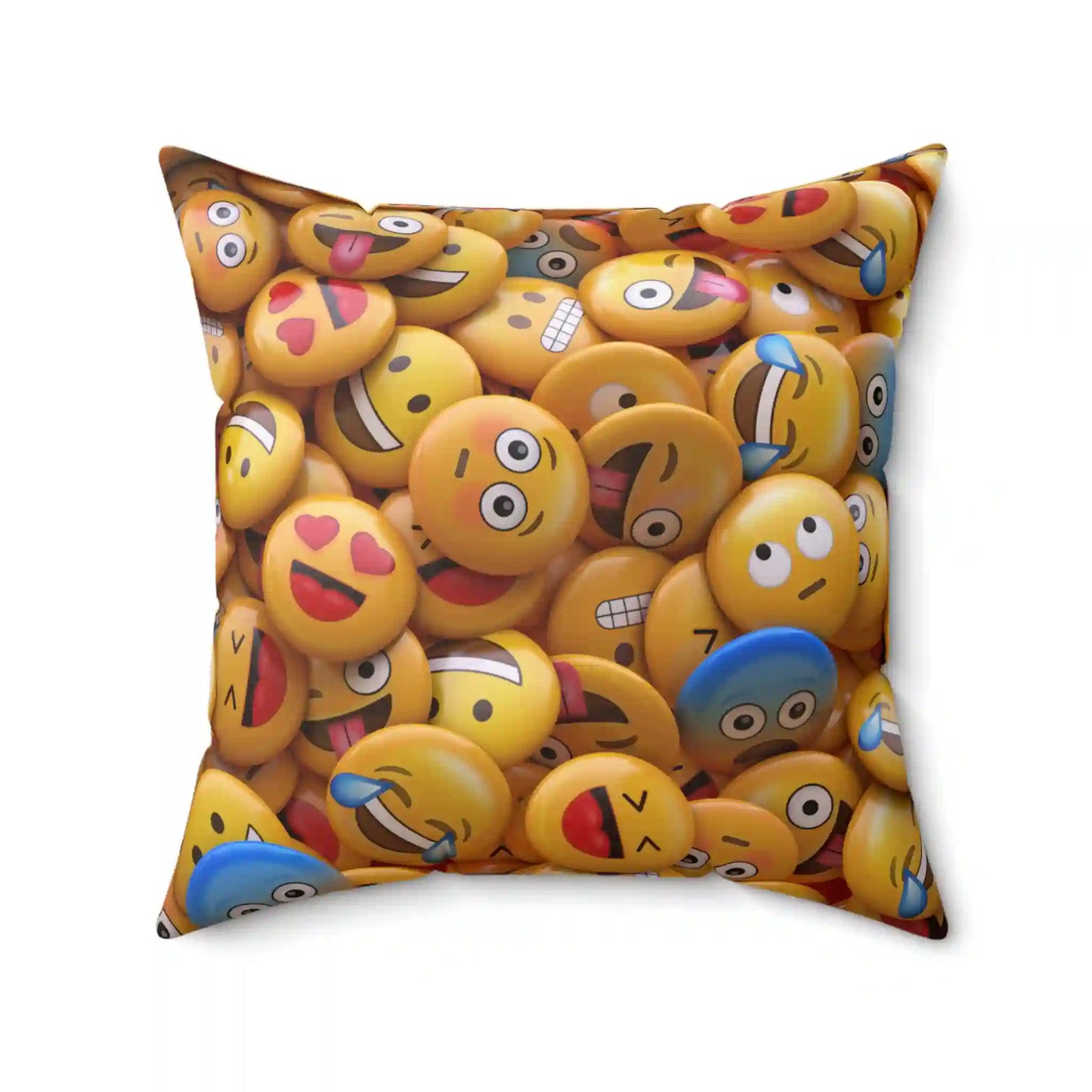Spun Polyester Square Pillow (Emoji)